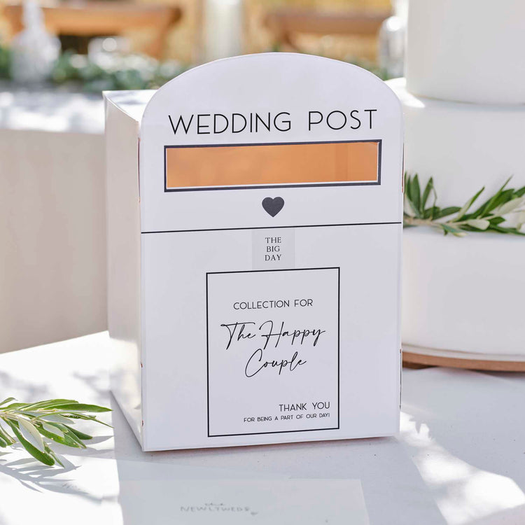 Sage Wedding White Wedding Post Box