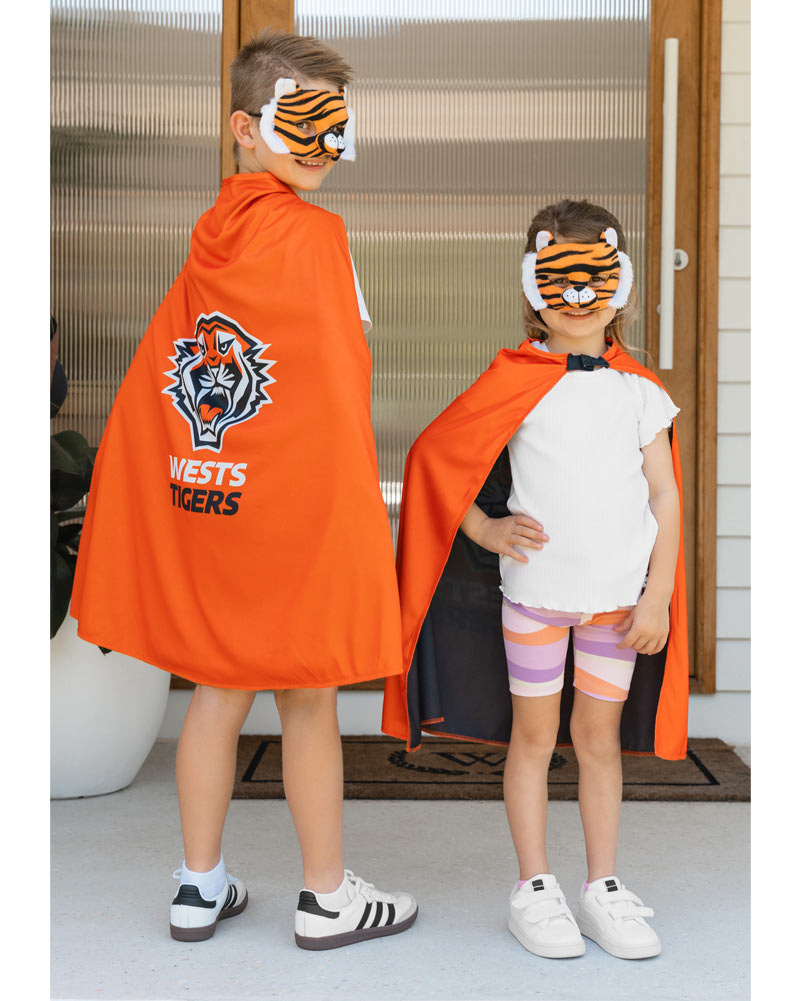 NRL Tigers Supporter Kids Cape