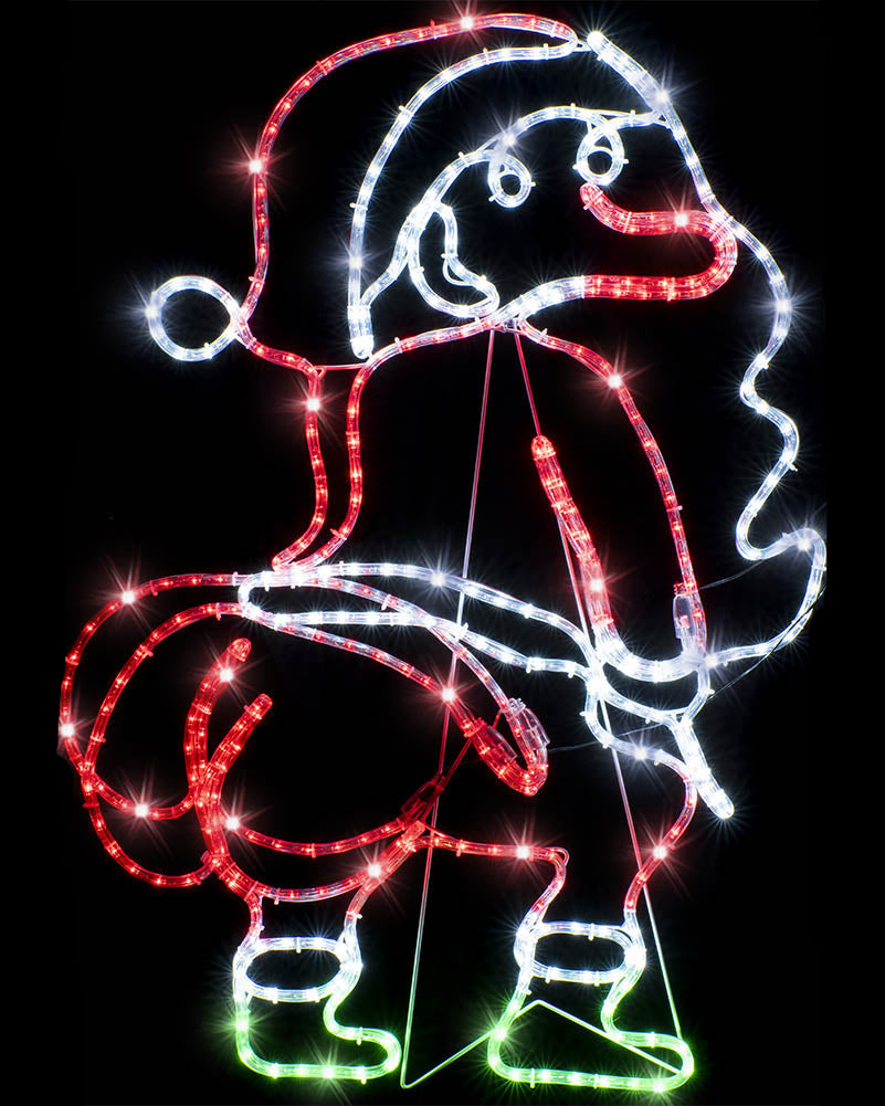 Tipsy Twerking Santa Flashing Ropelight 1m