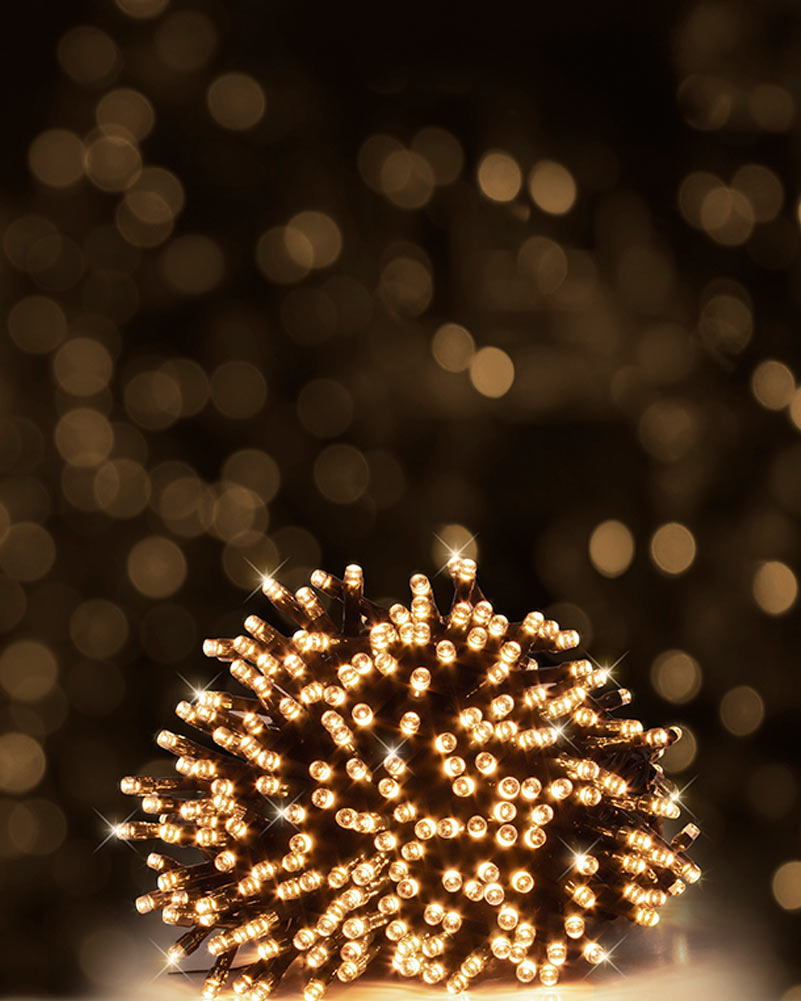 Timer Warm White 600 Piece LED Fairy Lights 30m