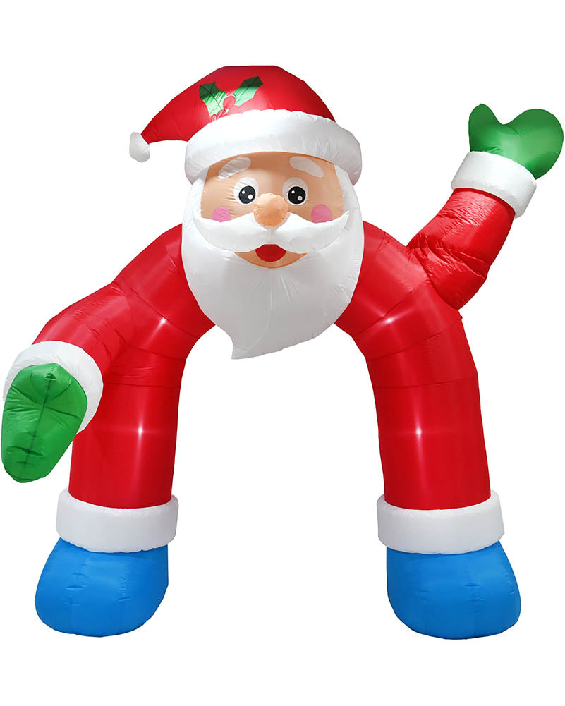 Waving Santa Arch Christmas Lawn Inflatable 3.6m