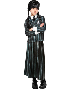 Wednesday Nevermore Academy Black Wednesday Deluxe Girls Costume