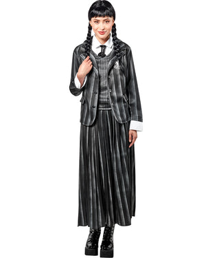Wednesday Nevermore Academy Black Wednesday Deluxe Womens Costume