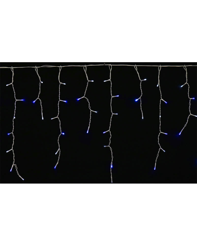 White and Blue Icicle Lights 400 Piece LED Solar Lights