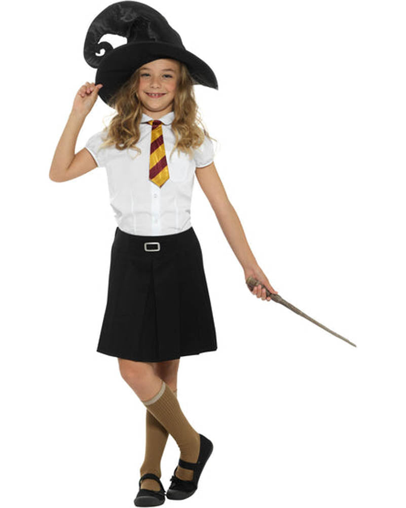 Wizard Hat Tie and Wand Kids Set