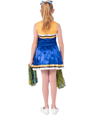 Yellow Blue Cheerleader Girls Costume