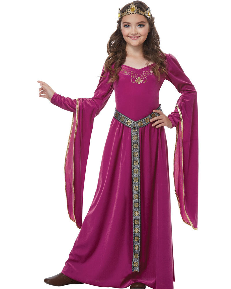 medieval princess dress pink Girls Book Week Costume – CostumeBox Australia global-lining_fabric-No Value Women's Wrap Cocktail & Color:Crimson red(45inches)