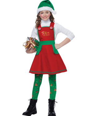 Elf in Charge Girls Christmas Costume