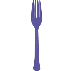 Premium Forks 20 Pack New Purple - Extra Heavy Weight Pack of 20