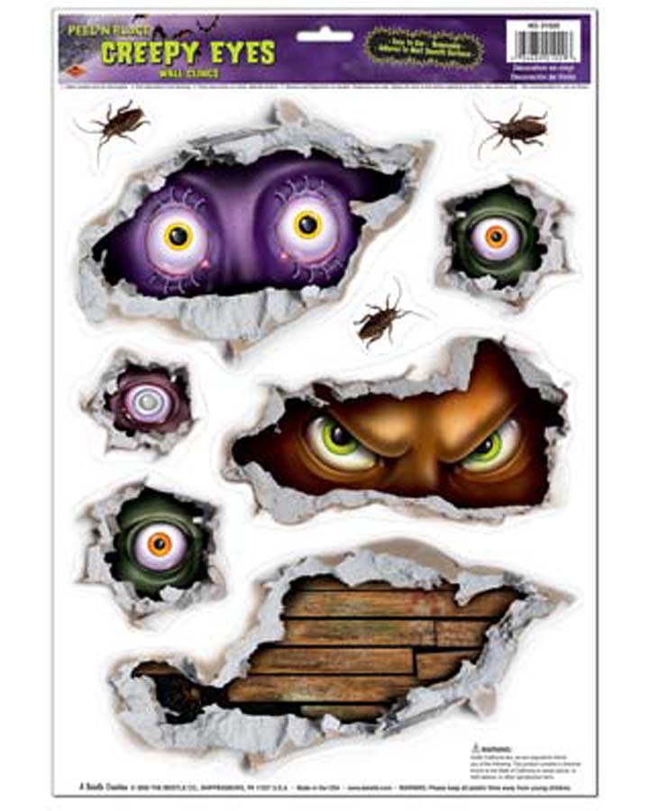 Creepy Eyes Peel and Place Clings