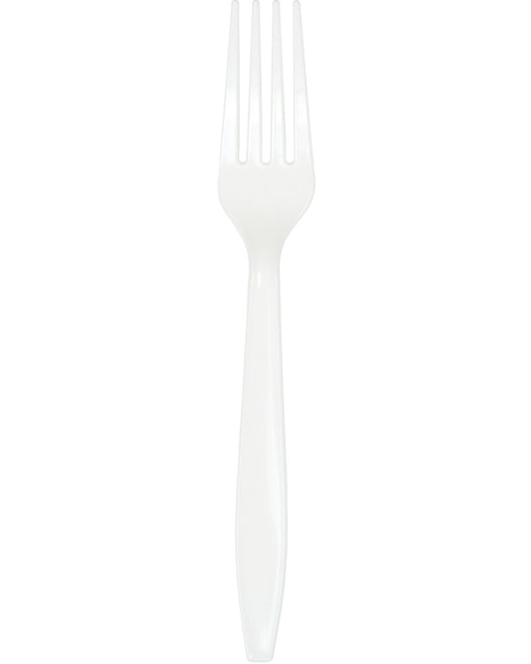 White Premium Forks Pack of 24