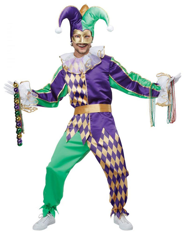Mardi Gras Jester Mens Costume