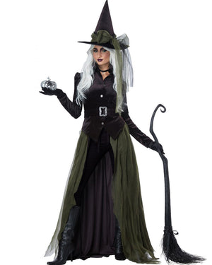 Green Gothic Witch Womens Costume