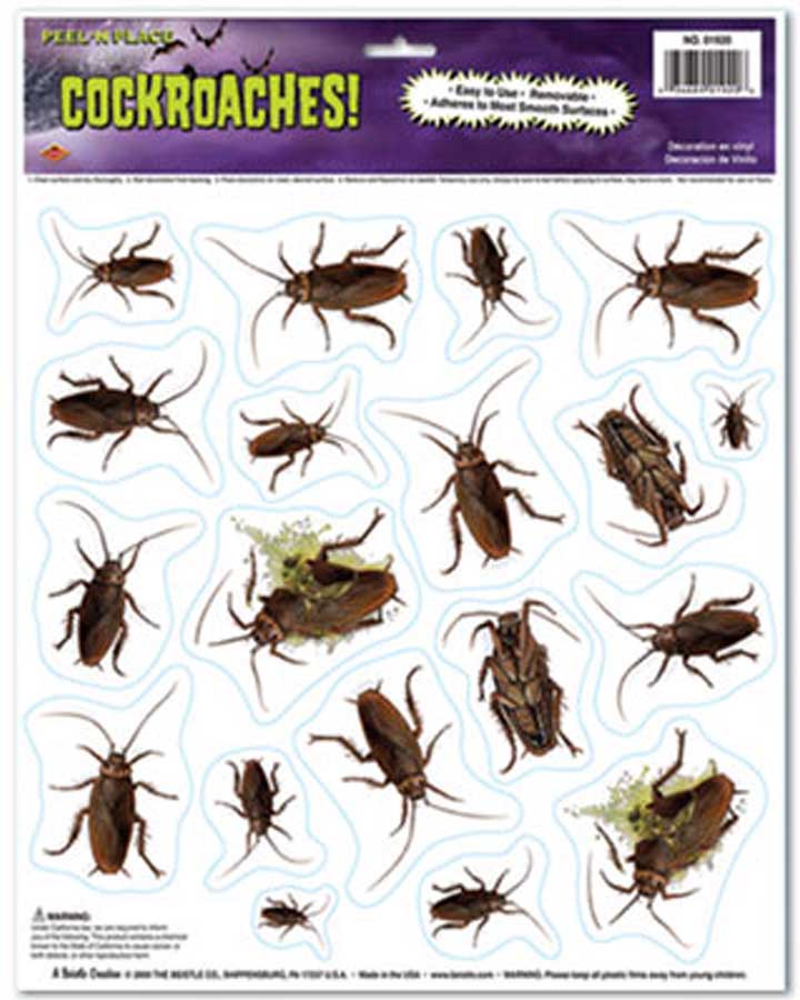 Cockroaches Peel and Place Window Clings