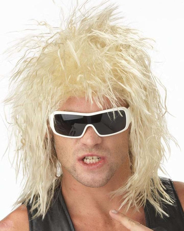 80s Rockin Dude Blonde Wig