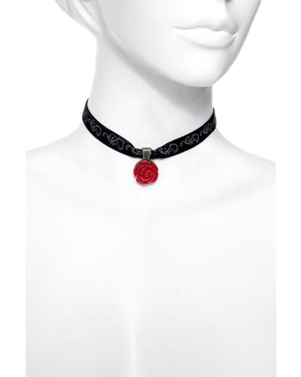 Disney Beauty and the Beast Rose Choker Necklace