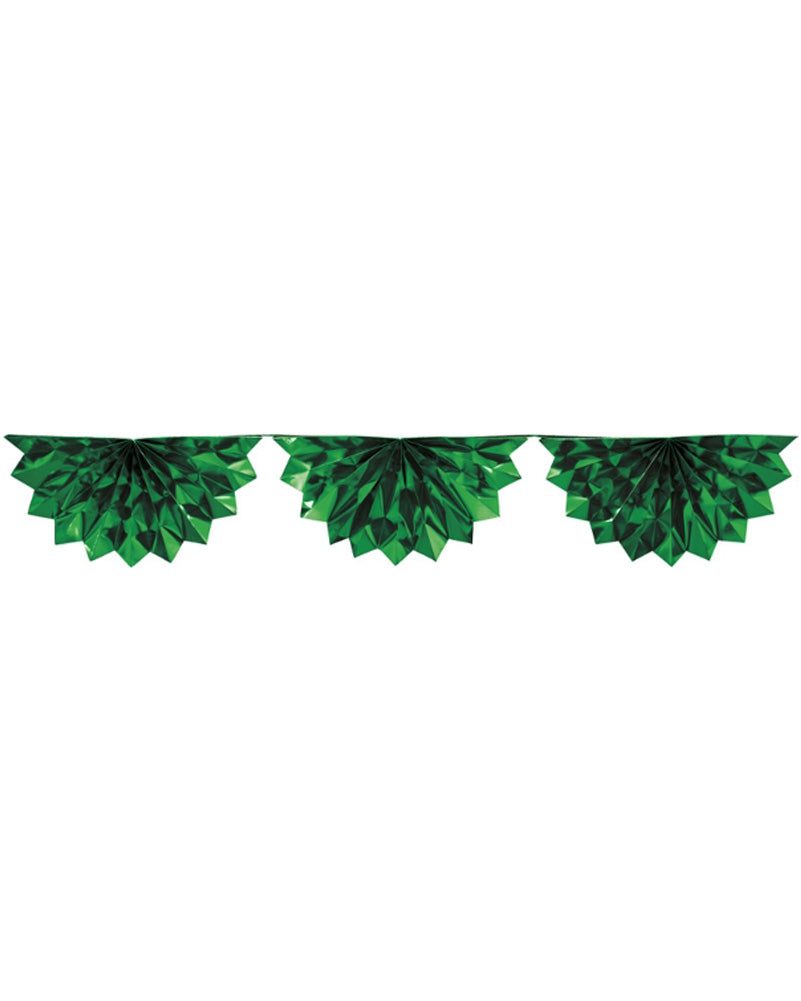 Green Foil Bunting Christmas Garland 2m
