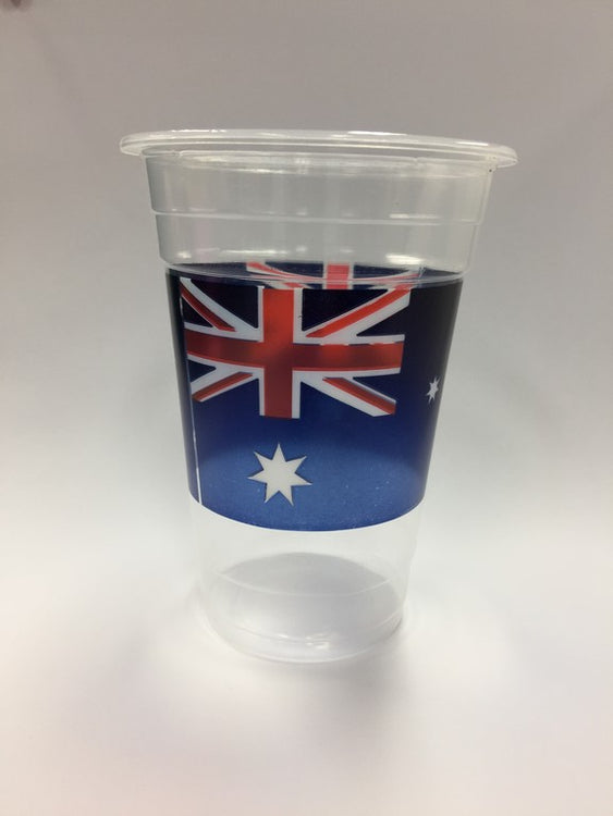 Aussie Flag 470ml Cups Pack of 8