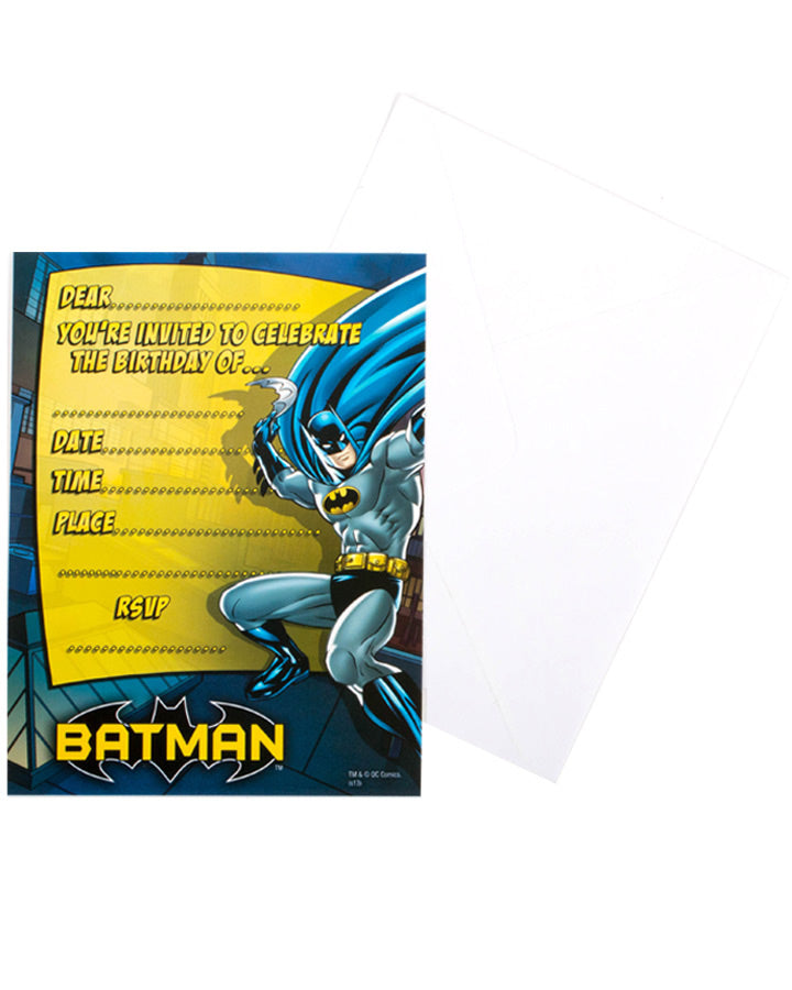 Batman Party Invitations Pack of 8