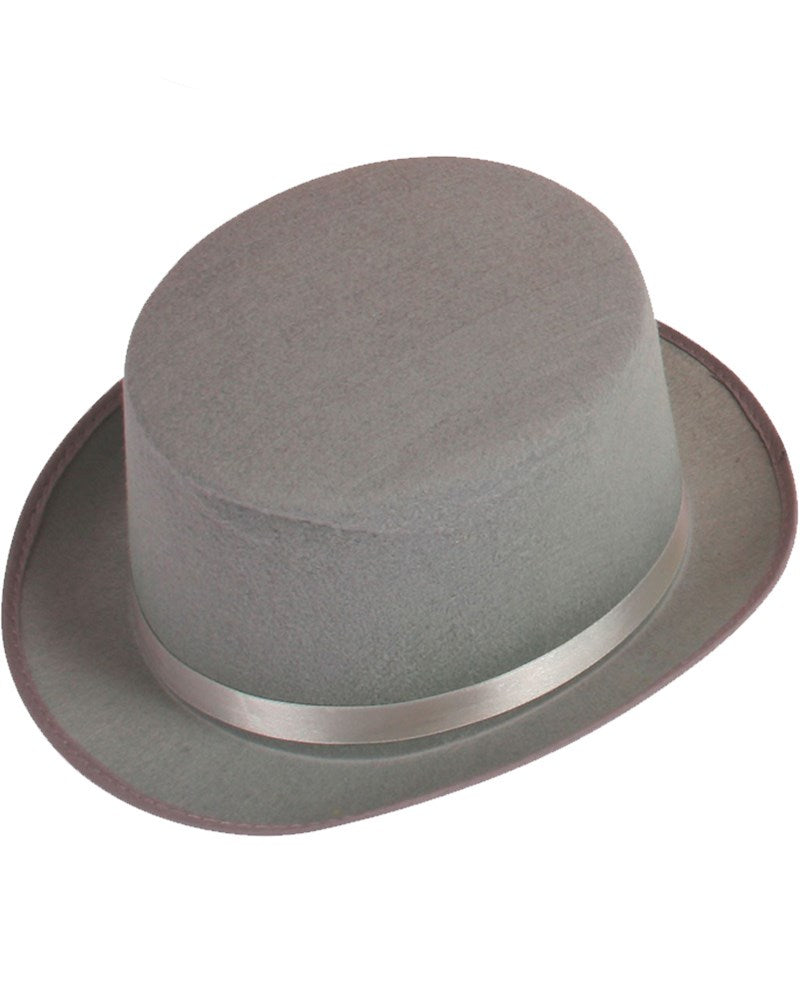 Grey Felt Top Hat