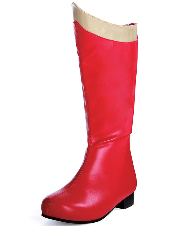 Red and Gold Girls Superhero Boots