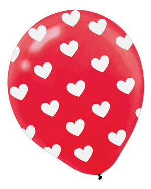 Heart Latex Balloons Pack of 6