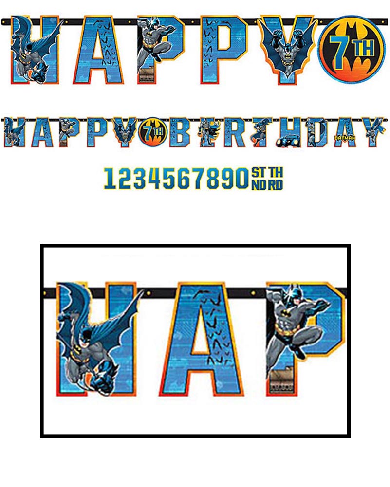Batman Add an Age Letter Banner