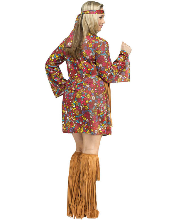 60s Peace and Love Hippie Womens Plus Size Costume