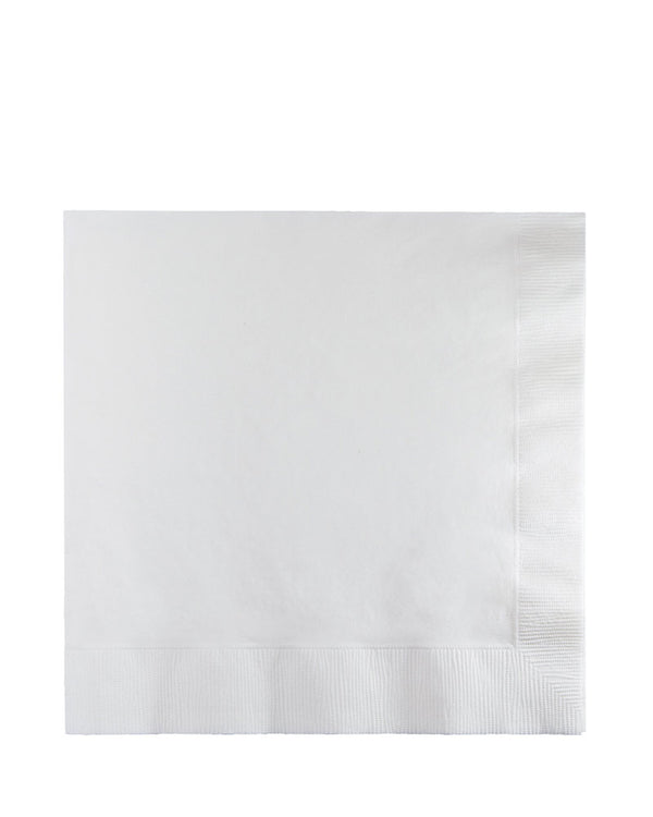 White Lunch Napkins Pack of 50