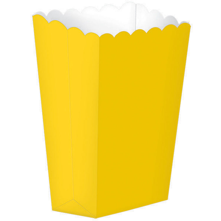 Popcorn Favor Boxes Small Sunshine Yellow Pack of 5