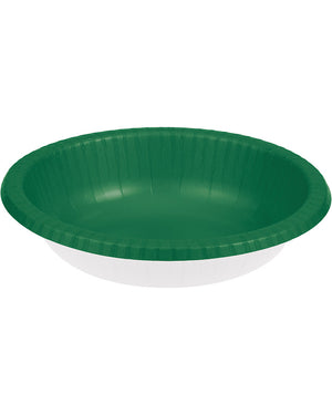 Christmas Emerald Green Paper Bowls 590ml Pack of 20