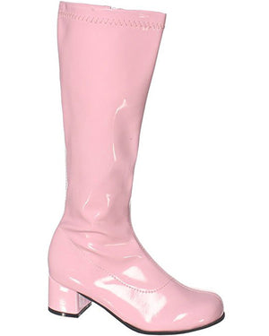 Pink Patent Go Go Kids Boots