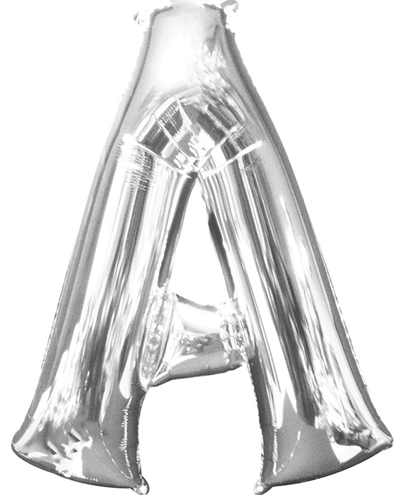 Letter A Silver Megaloon Foil Balloon 100cm
