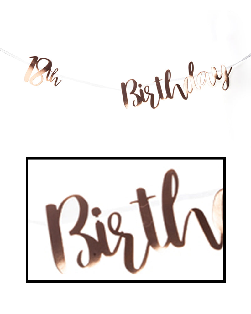 Rose Gold 18th Birthday Bunting