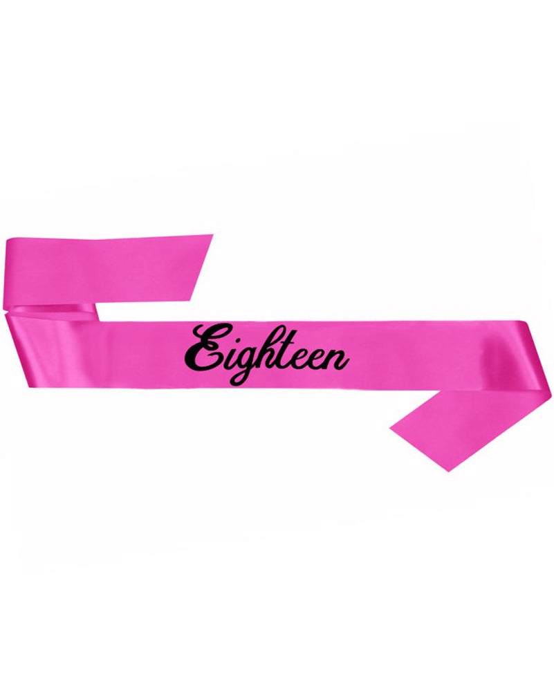 18th Birthday Sash Pink
