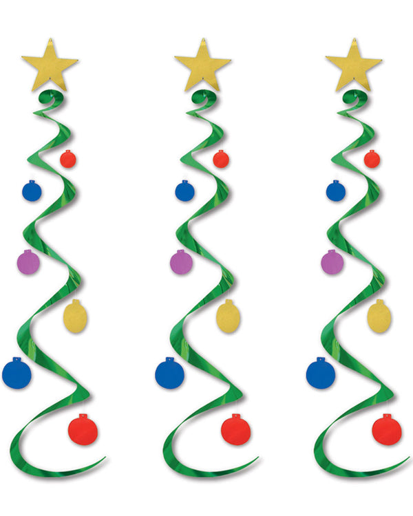 Christmas Tree Hanging Decorations Pack of 3