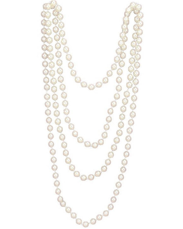 20s White Flapper Beads