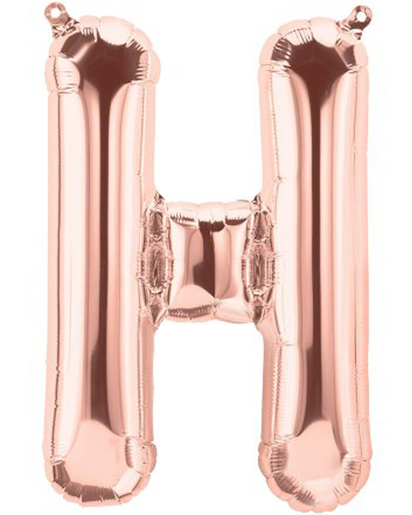Rose Gold Letter H Foil Balloon