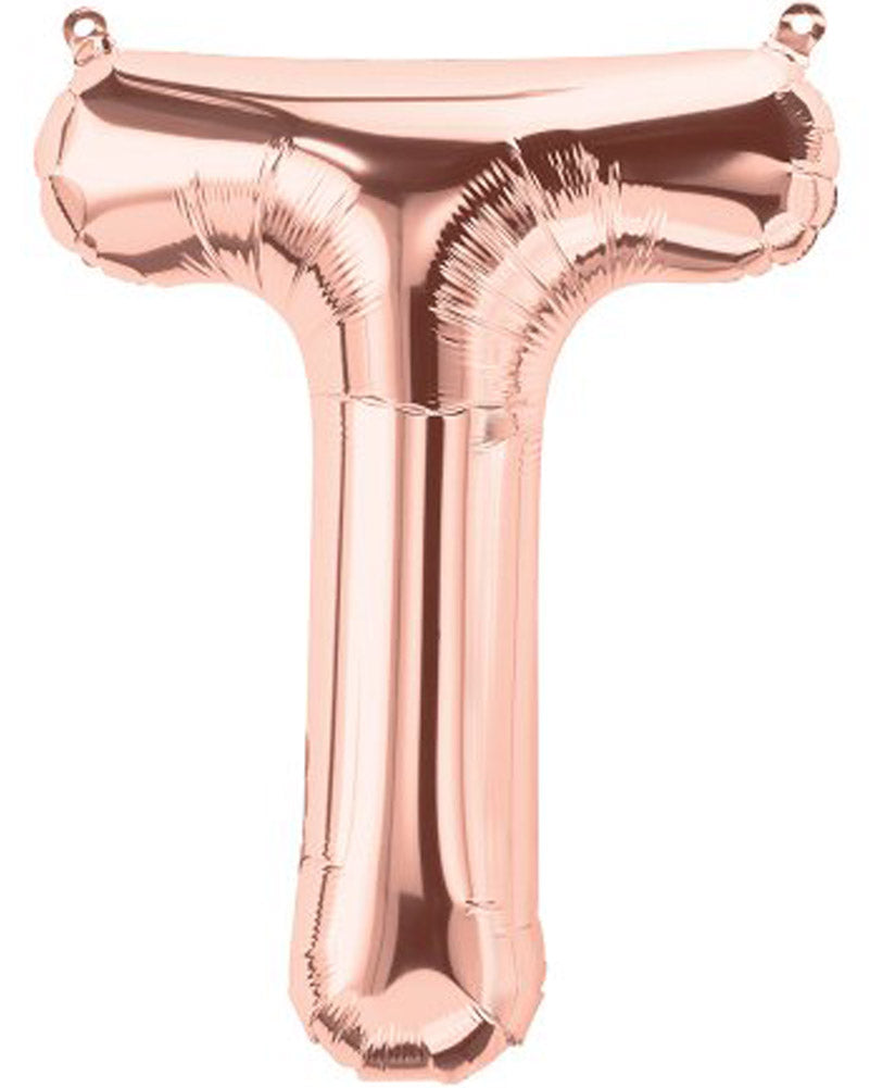 Rose Gold Letter T Foil Balloon