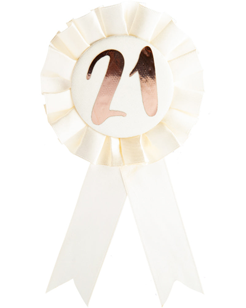 21st Birthday Rose Gold Badge