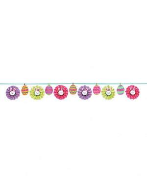Easter Fan Banner Garland with Glitter 3.65m