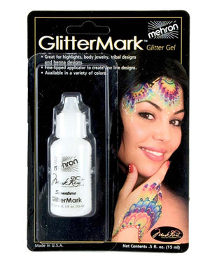 Mehron Crystal White Glittermark Body Glitter Gel 15ml