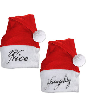 Christmas Plush Naughty or Nice Santa Hat