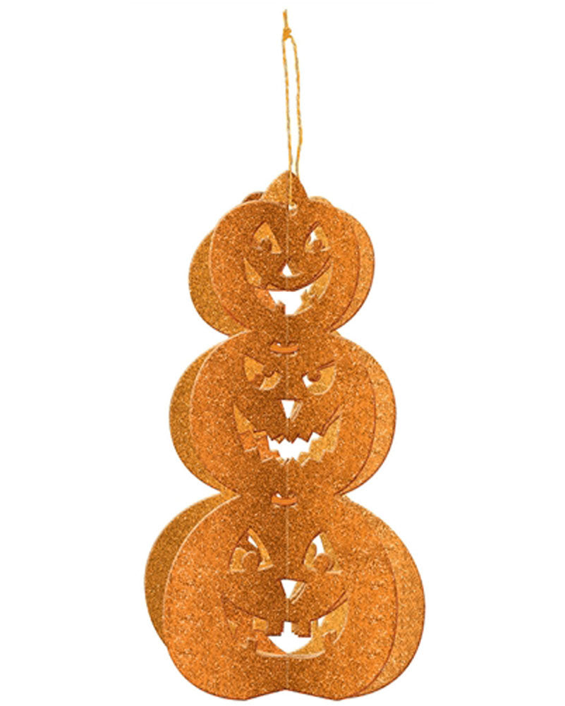 3D Pumpkin Glitter Decoration