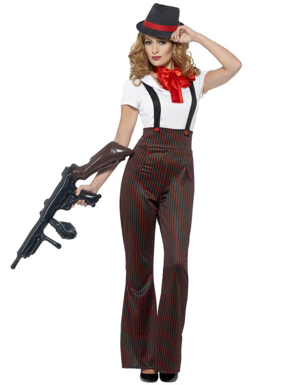 20s Glam Gangster Womens Plus Size Costume
