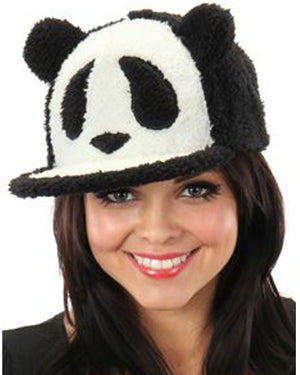 Fuzzy Panda Snapback Cap