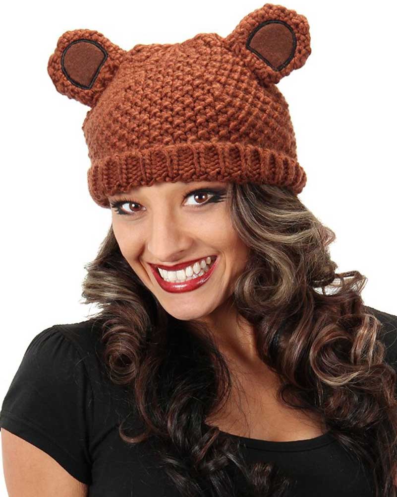 Knitted Bear Beanie