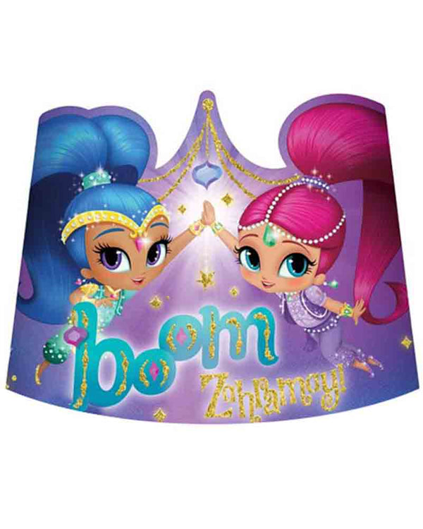 Shimmer and Shine Paper Tiaras Pack of 8