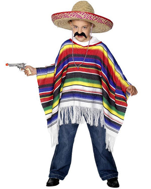 Mexican Poncho Boys Costume