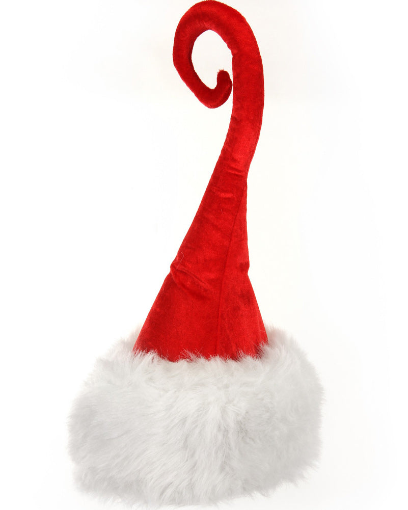 Christmas Curly Q Santa Plush Deluxe Hat